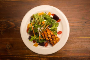 Grilled salmon salad from Cafe Soma